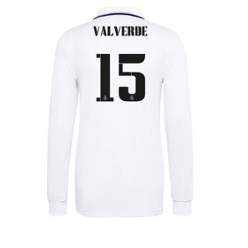 Herren Fußballbekleidung Real Madrid Federico Valverde #15 Heimtrikot 2022-23 Langarm